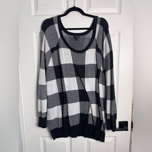 Torrid Monochrome Checkered Women's Sweater
